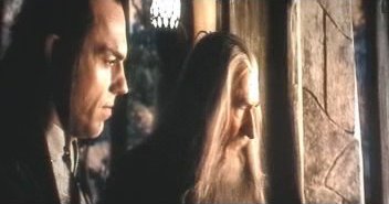 Elrond and Gandalf in Rivendell